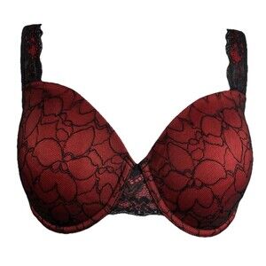 Fredericks Of Hollywood Lace T-Shirt Bra 32DD Full CoverageBlack Lace Whimsigoth